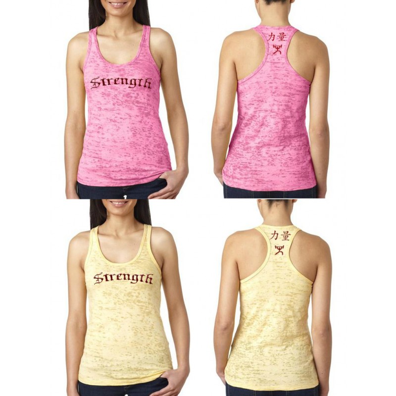 Razor Back Tanks
 Strength Burnout Razor Back Tank Top