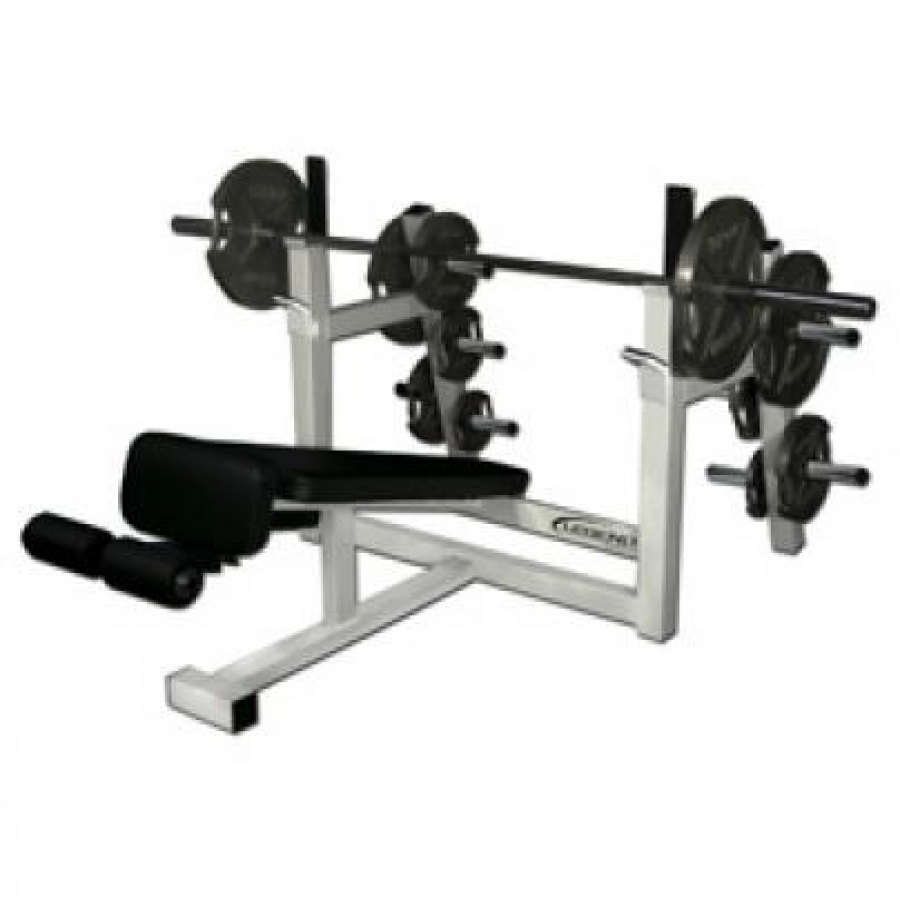 Legend Fitness Olympic Decline Bench w/ Plate Storage