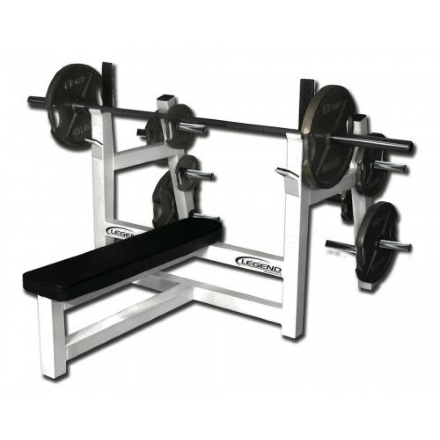 Legend Fitness Olympic Flat Bench w/ Plate Storage 3150