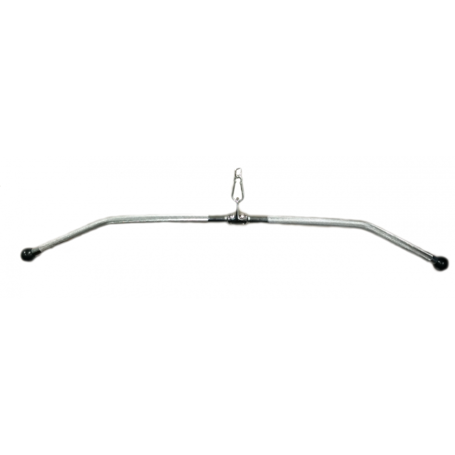 CFF 48" Chromed Lat Bar with Rubber Ends